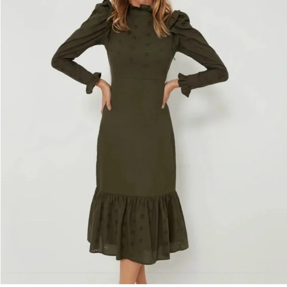 Hyacinth House Olive Green Eyelet Maxi Dress – NWT – Size Medium
